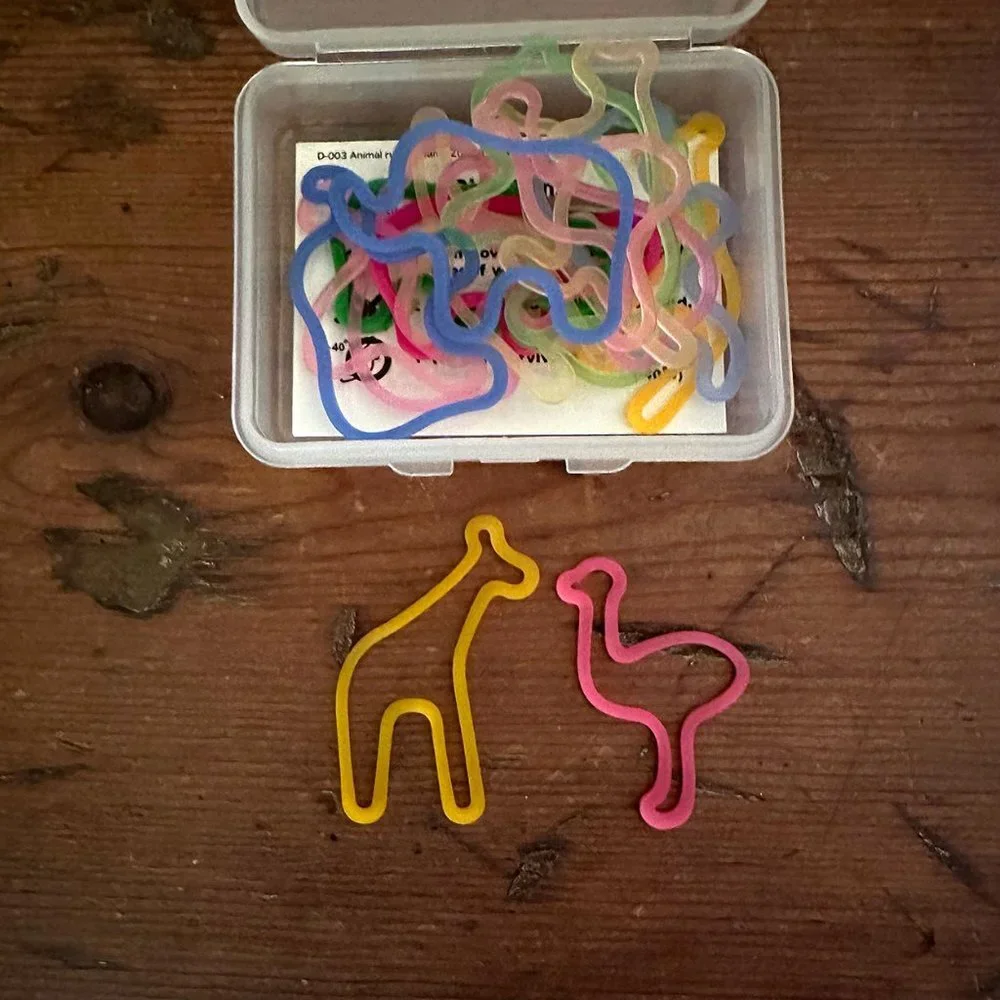 MOMA Animal Rubber Bands Multicolor NWT